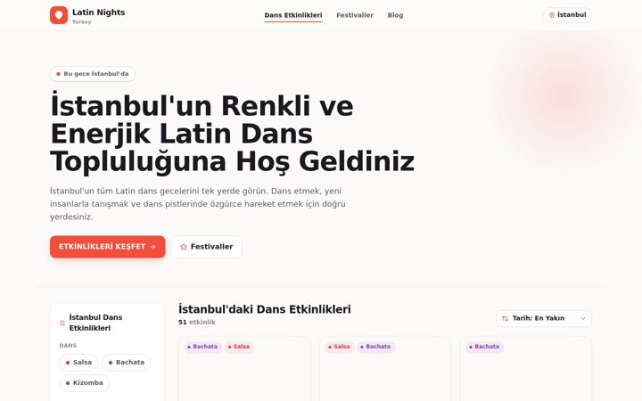 Screenshot of latinnightsturkey.com