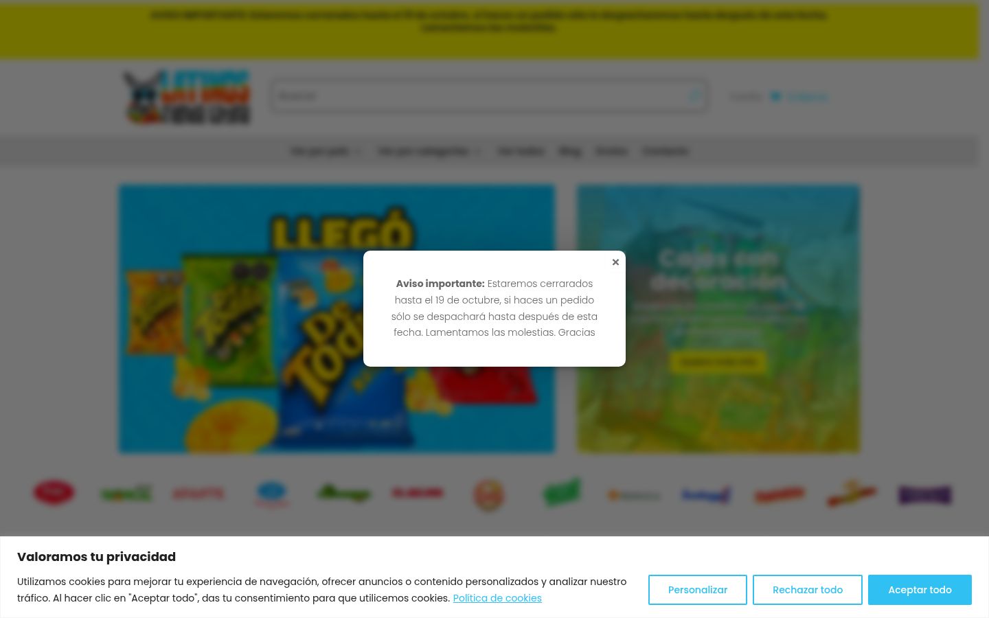 Screenshot of the consent banner shown before any interaction