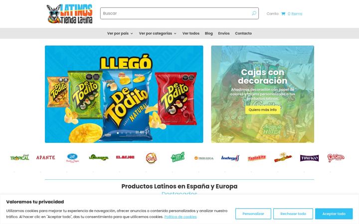 Screenshot of latinostiendalatina.com