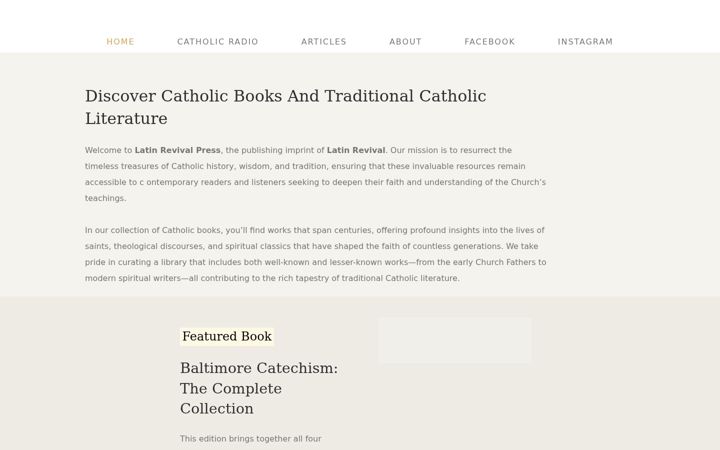 Screenshot of latinrevival.com