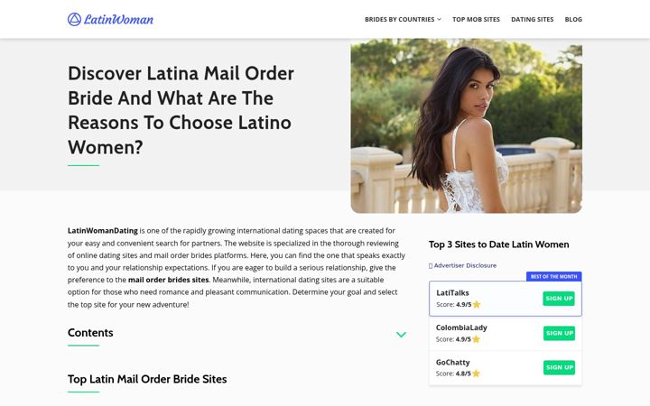 Screenshot of latinwomendating.com