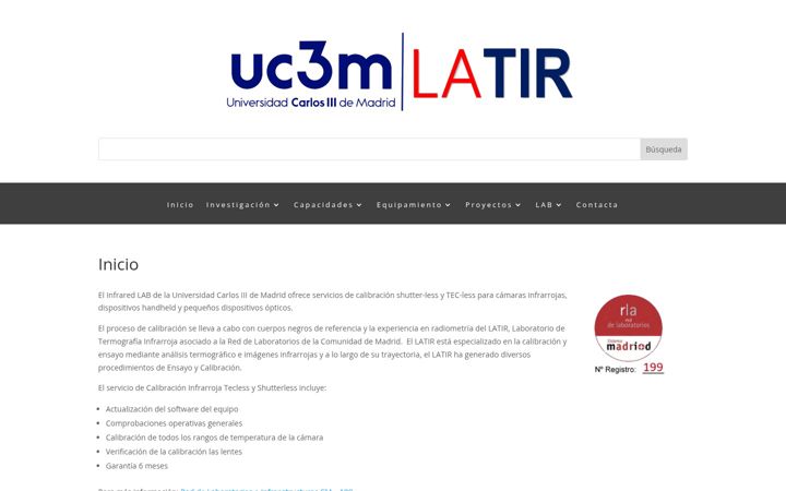 Screenshot of latir-lab.uc3m.es