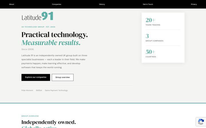 Screenshot of latitude-91.com
