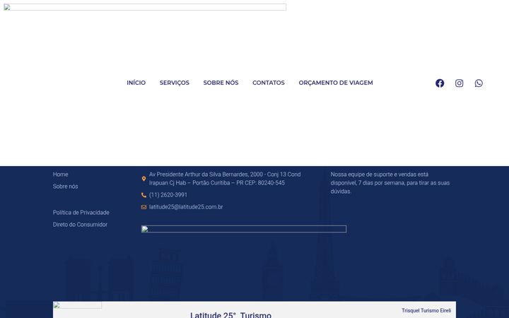 Screenshot of latitude25.com.br