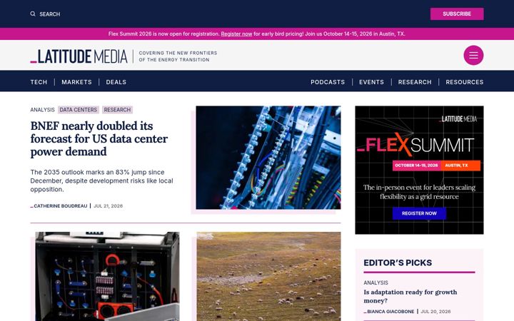Screenshot of latitudemedia.com