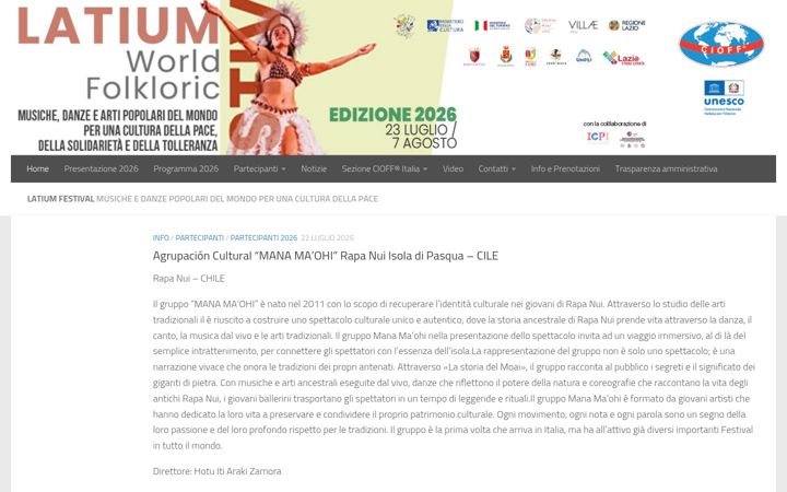 Screenshot of latiumfestival.it