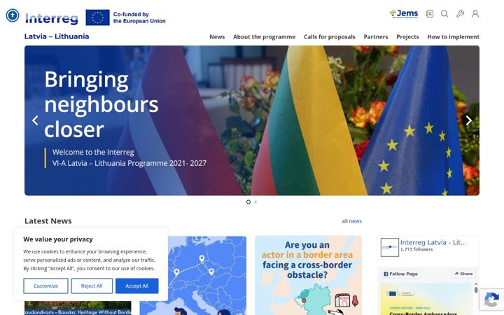 Screenshot of latlit.eu