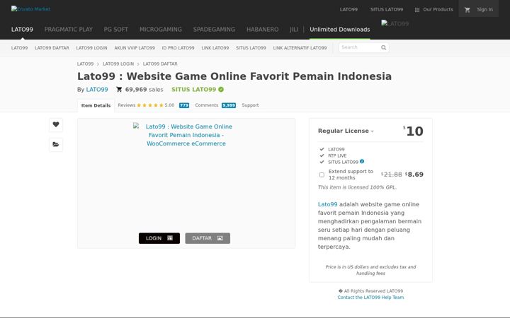 Screenshot of lato99.com
