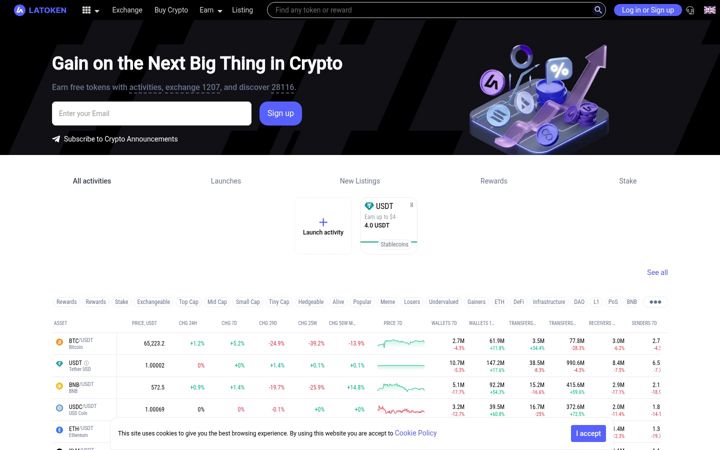 Screenshot of latoken.com