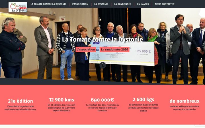 Screenshot of latomatecontreladystonie.fr