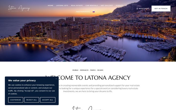Screenshot of latonagency.com