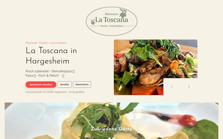 Screenshot of latoscana-restaurant.de