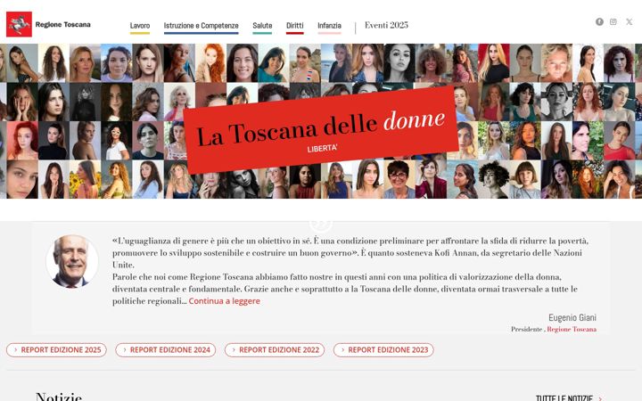 Screenshot of latoscanadelledonne.it