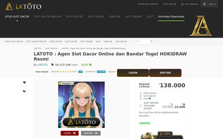 Screenshot of latoto-rtp.com