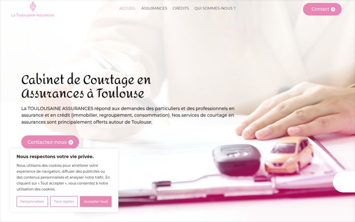 Screenshot of latoulousaine-assurances.com