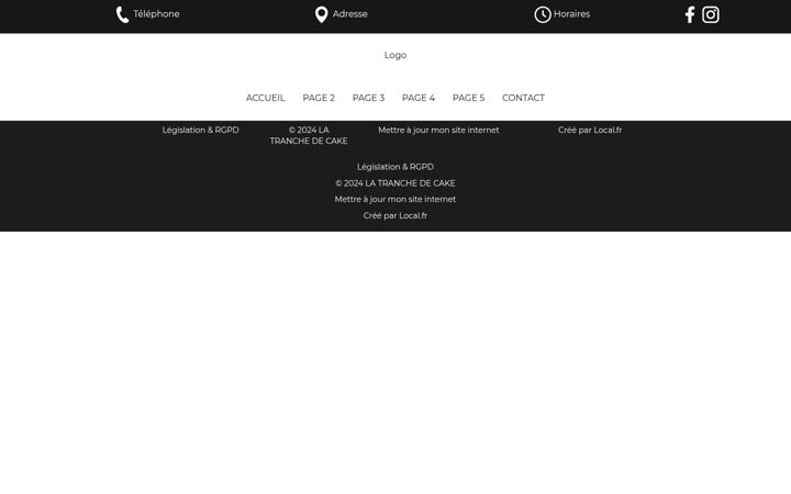 Screenshot of latranchedecake.fr