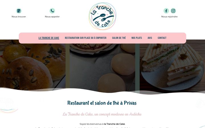 Screenshot of latranchedecake07.fr