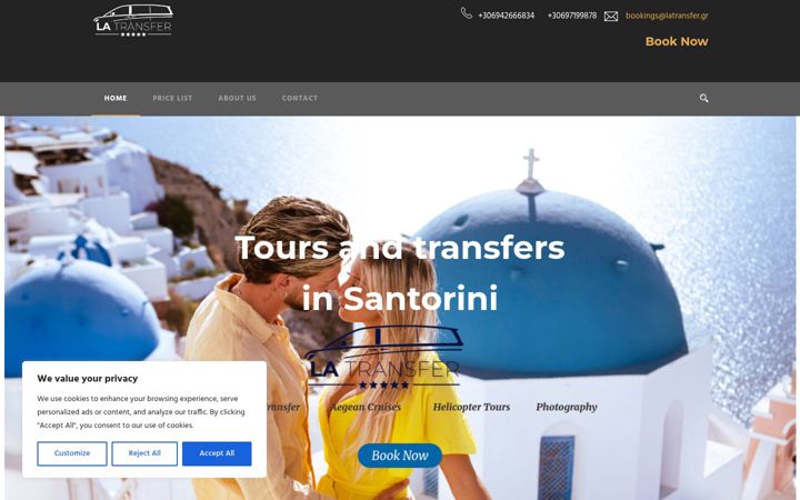Screenshot of latransfer.gr