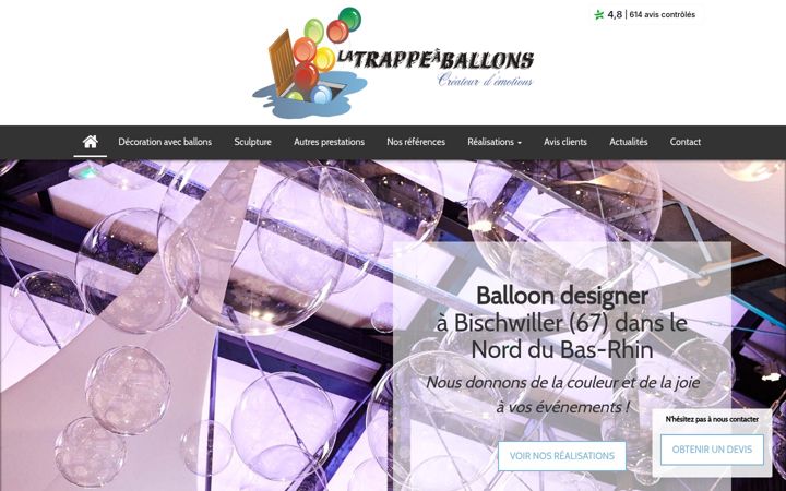 Screenshot of latrappeaballons.fr