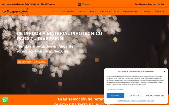 Screenshot of latraqueria.es
