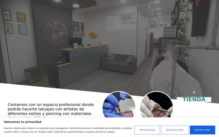 Screenshot of latremendatattoo.com