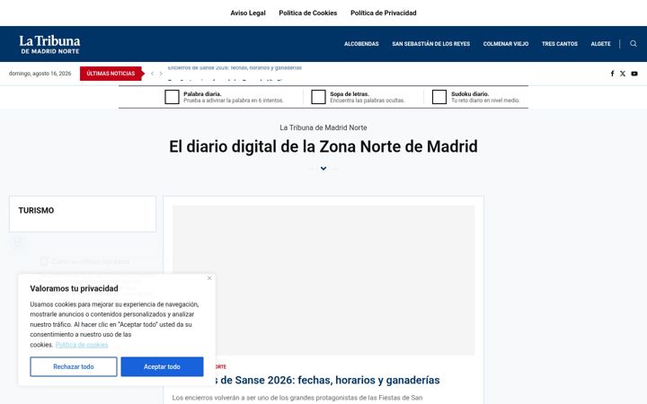 Screenshot of latribunademadridnorte.com