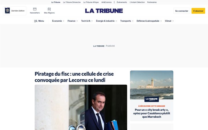 Screenshot of latribune.fr