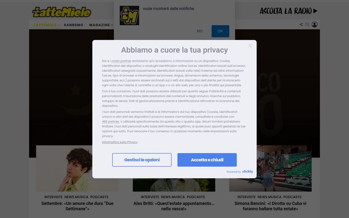 Screenshot of lattemiele.com