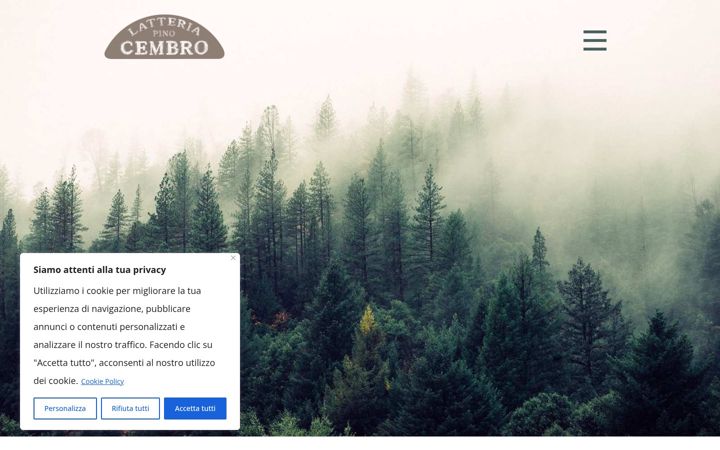Screenshot of latteriapinocembro.it