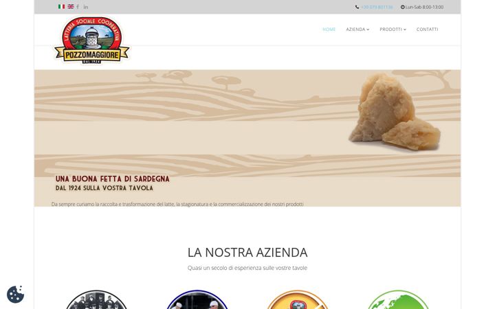 Screenshot of latteriapozzomaggiore.it