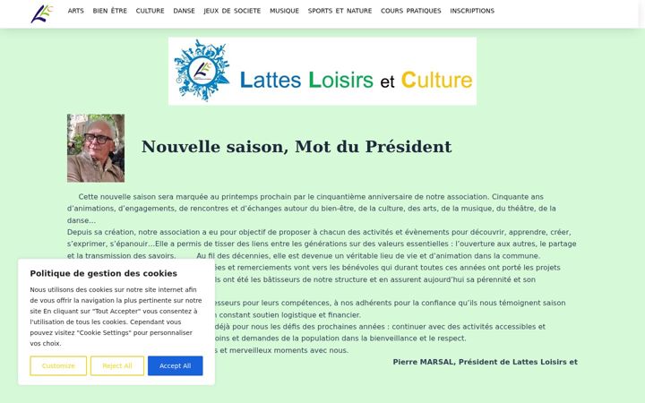 Screenshot of lattesloisirsculture.fr