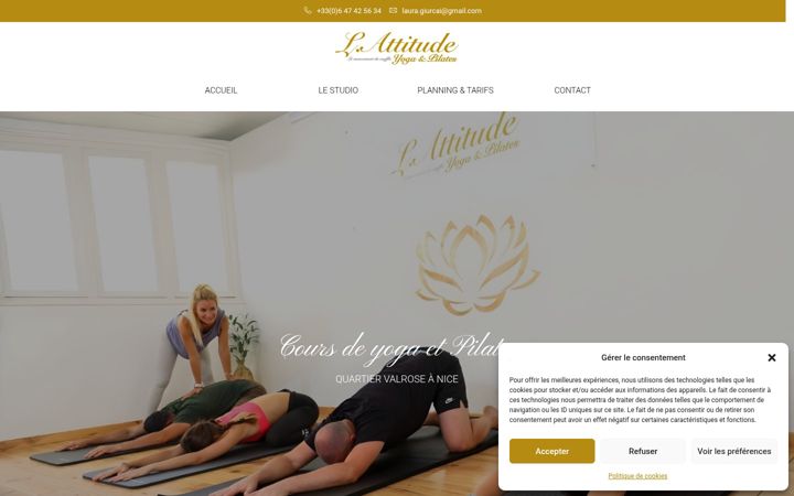 Screenshot of lattitude-yoga.com