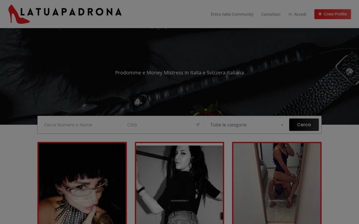 Screenshot of latuapadrona.it
