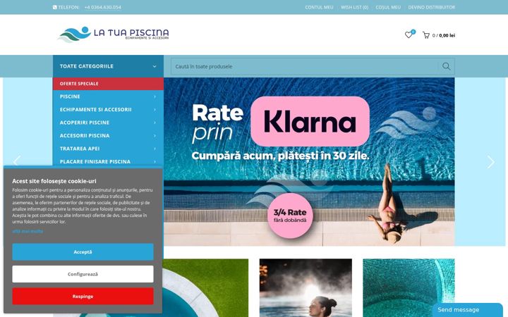 Screenshot of latuapiscina.ro