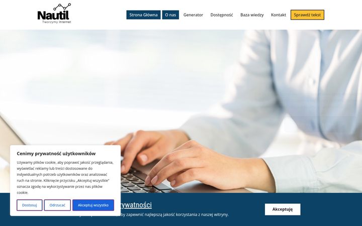 Screenshot of latwytekst.pl