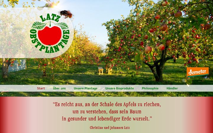 Screenshot of latz-obstplantage.de