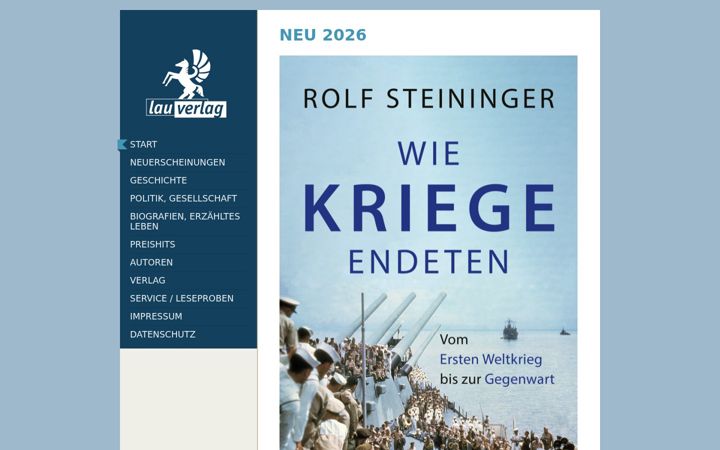 Screenshot of lau-verlag.de