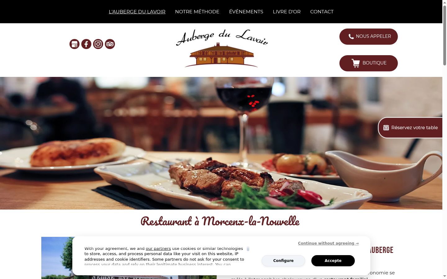 Screenshot of the consent banner shown before any interaction