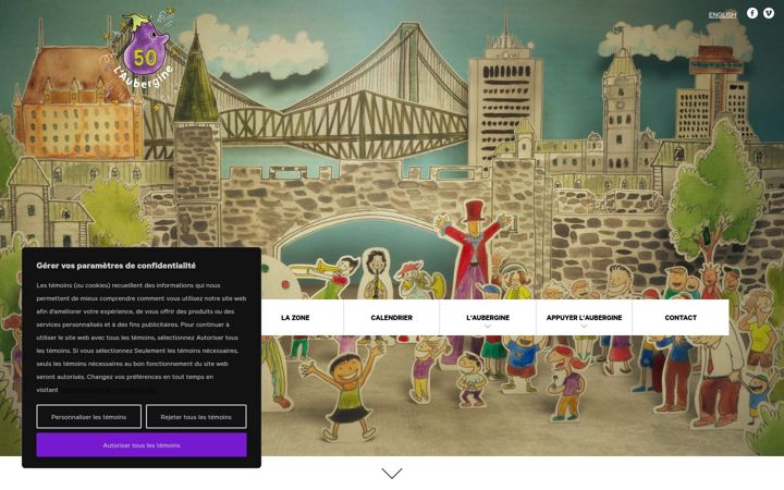 Screenshot of laubergine.qc.ca