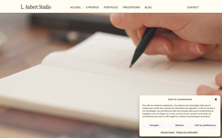 Screenshot of laubertstudio.fr