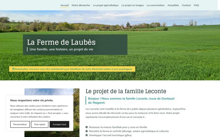 Screenshot of laubes-agri-energie.fr