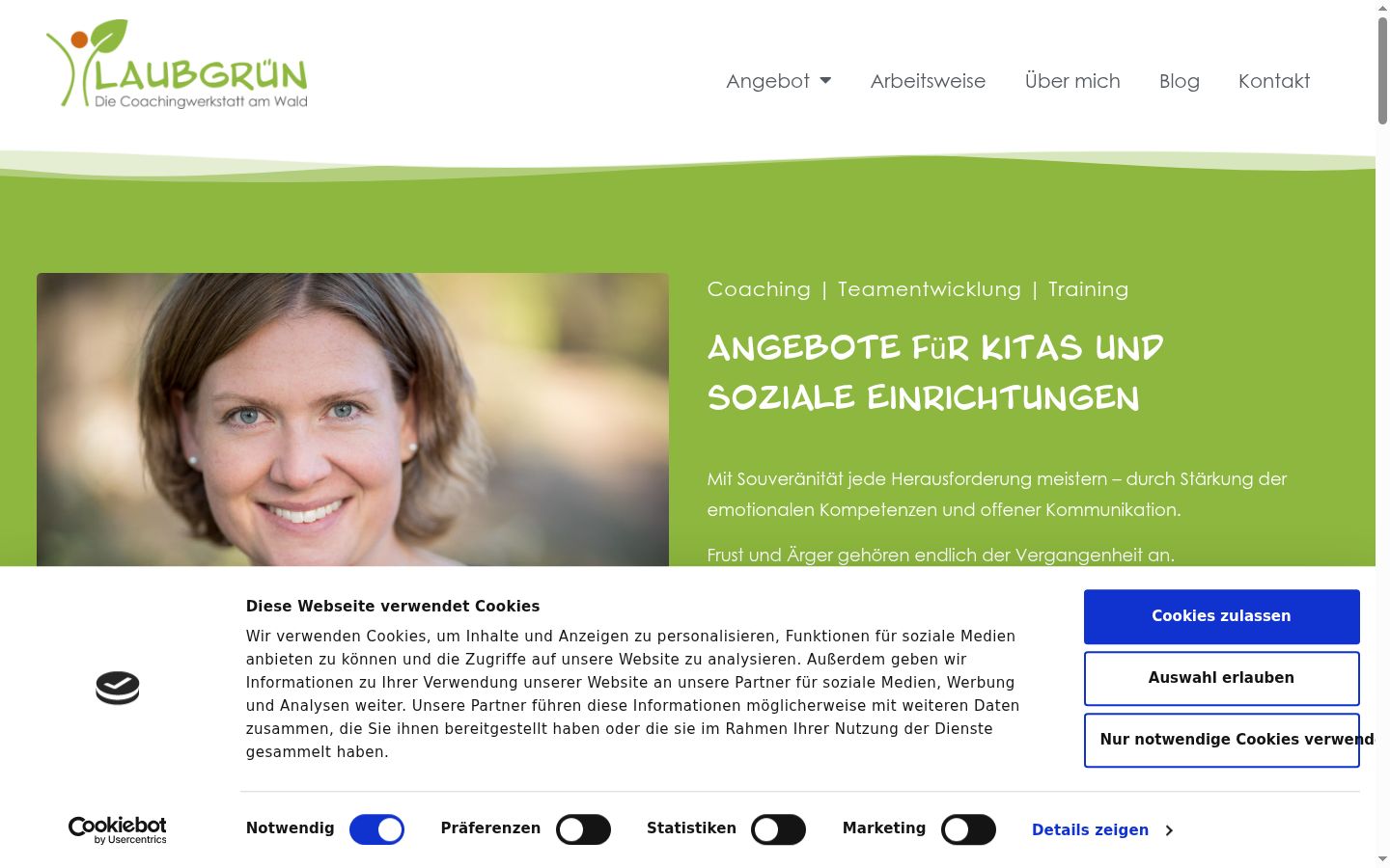 Screenshot del banner di consenso mostrato prima di qualsiasi interazione