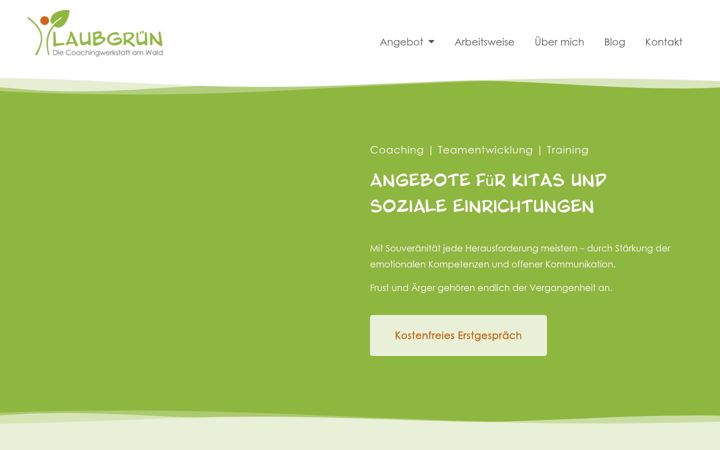 Screenshot of laubgruen-coaching.de