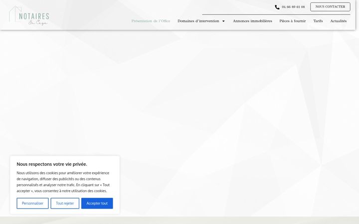 Screenshot of laucagne-martinez.notaires.fr
