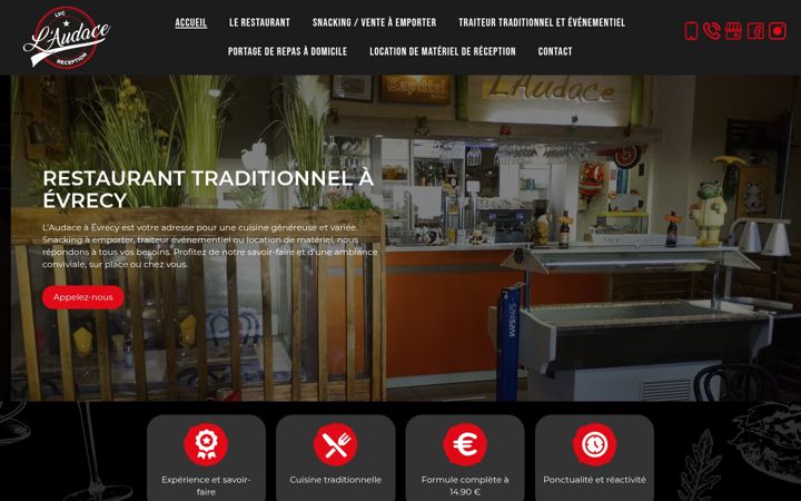 Screenshot of laudace-evrecy.com