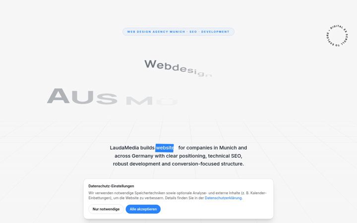 Screenshot of laudamedia.de