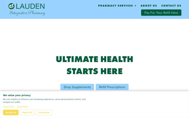 Screenshot of laudenpharmacy.com