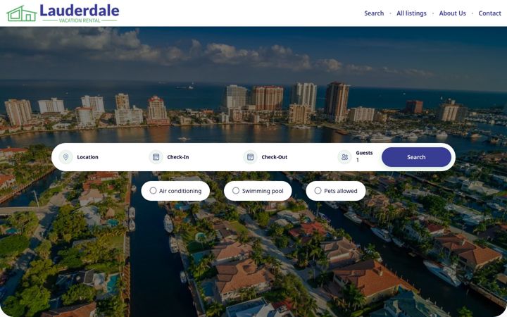 Screenshot of lauderdalevacationrental.com