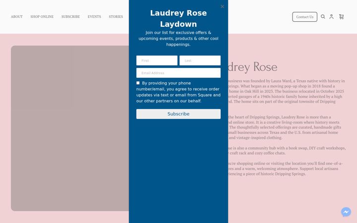 Screenshot of laudreyrose.com