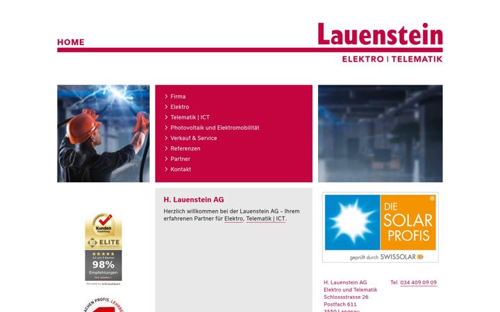 Screenshot of lauenstein-ag.ch
